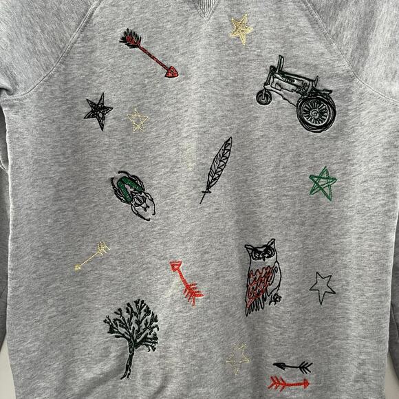 Hanna Andersson Kids Embroidered Sweatshirt Pullover Outdoors Nature Size 150/12 - Picture 12 of 13